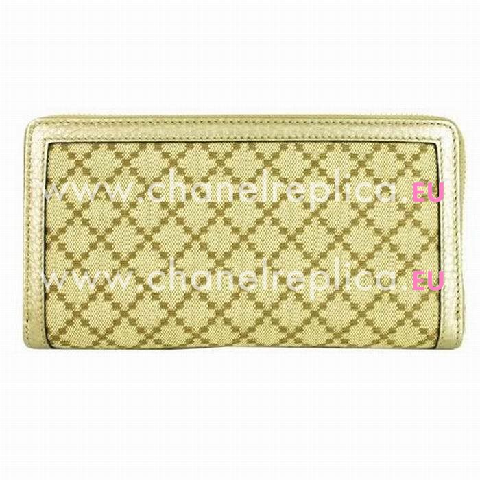 Gucci Cotton Wallet Bag In Khaki/Champagne Gold G6111522