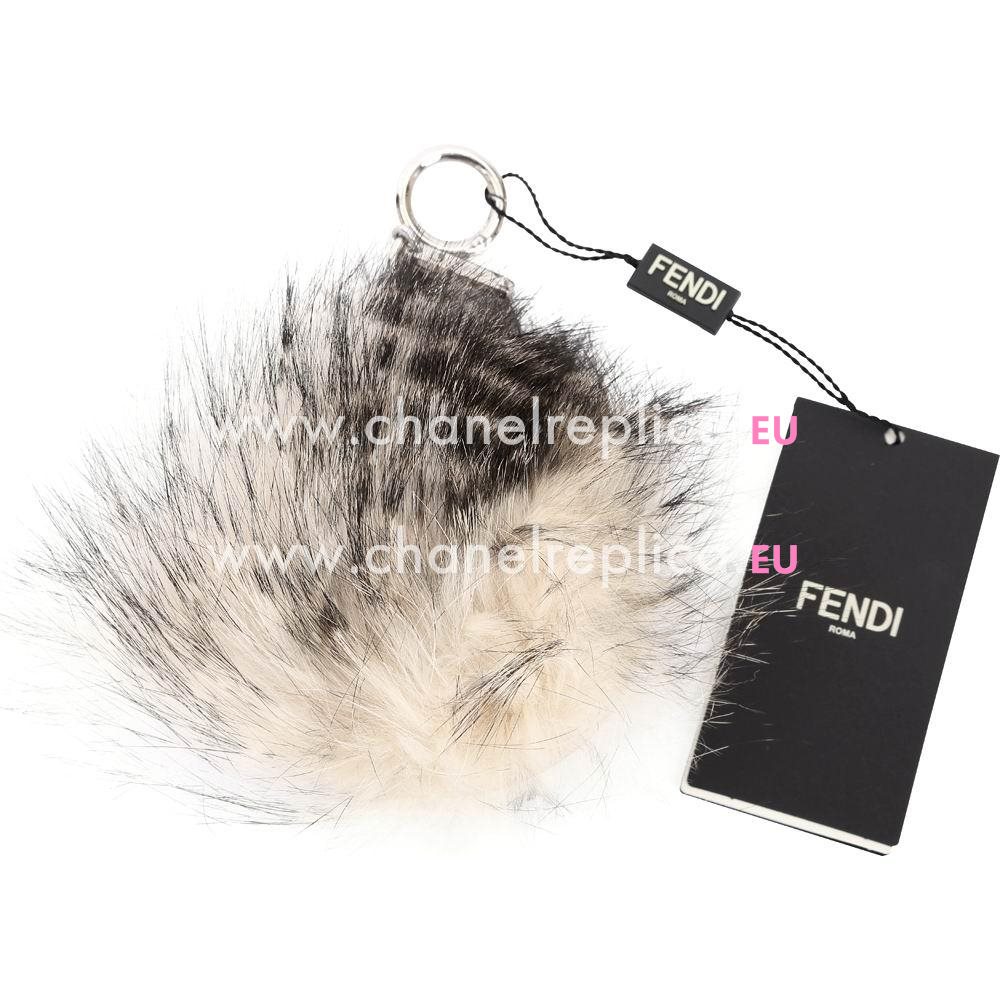 FENDI Cucaoo Bag Bugs The Fox Pandent White F1548744