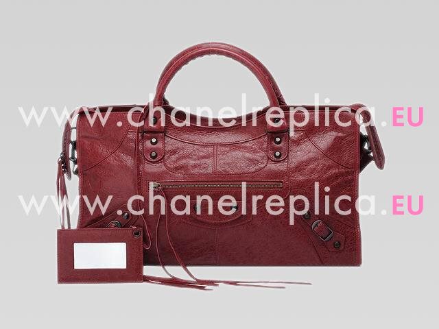 Balenciaga Part-Time Small Stud Bag Dark Red 168028DR