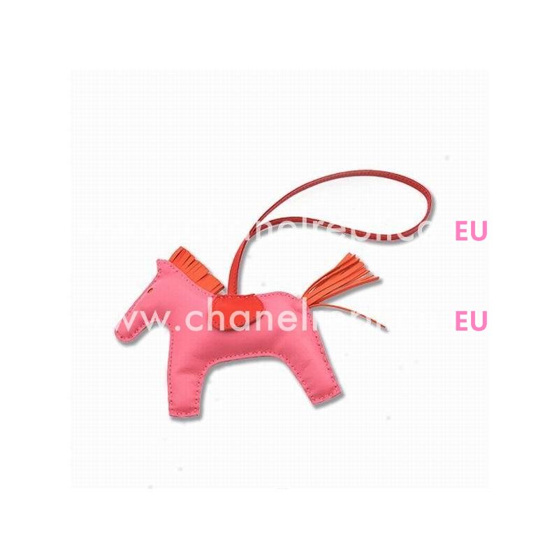 Hermes Horse Sheepskin Handbag Hanging Omarment In Pink H4567896