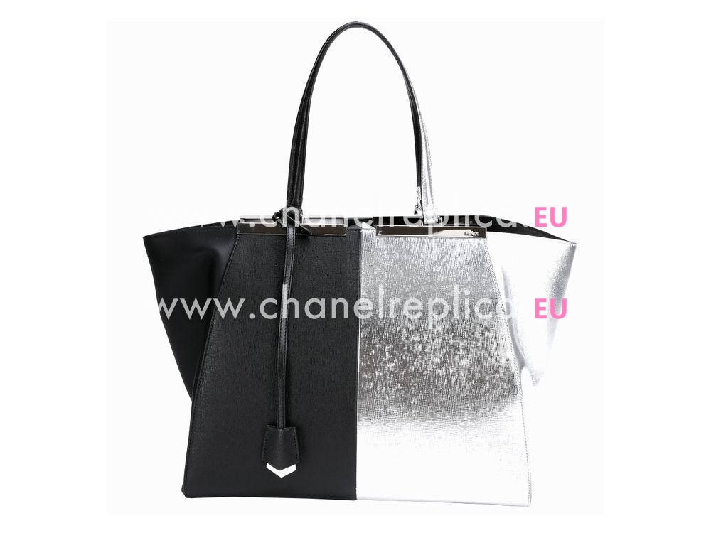 Fendi 3Jours Cowhide Handbag Black/Silvery F5782992