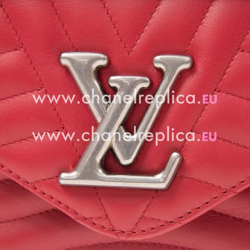 Louis Vuitton Smooth Calf Leather New Wave Chain Bag MM Red M51943