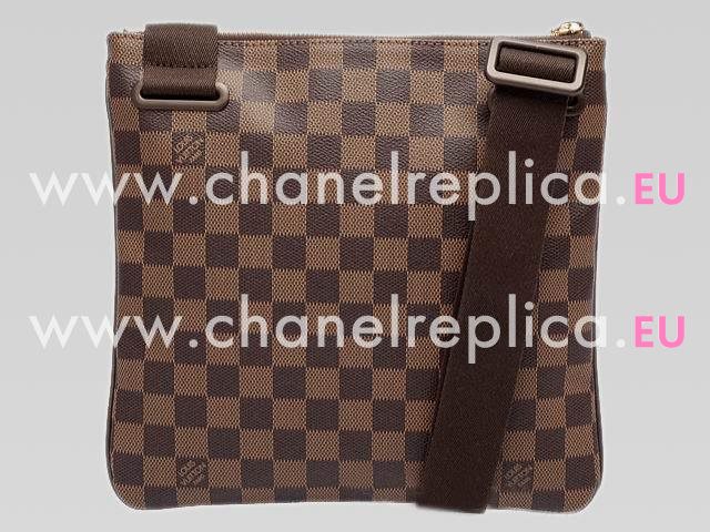 Louis Vuitton Damier Ebene Canvas Pochette Plate Brooklyn N41100