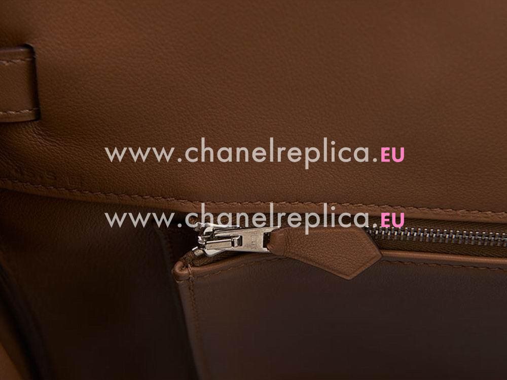 Hermes Shadow Birkin 35 Evercalf Leather Silver Alezan H1042ELS