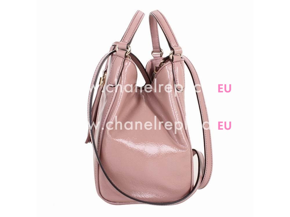 Gucci Soho GG Calfskin Patent Leather Bag Pink G336751