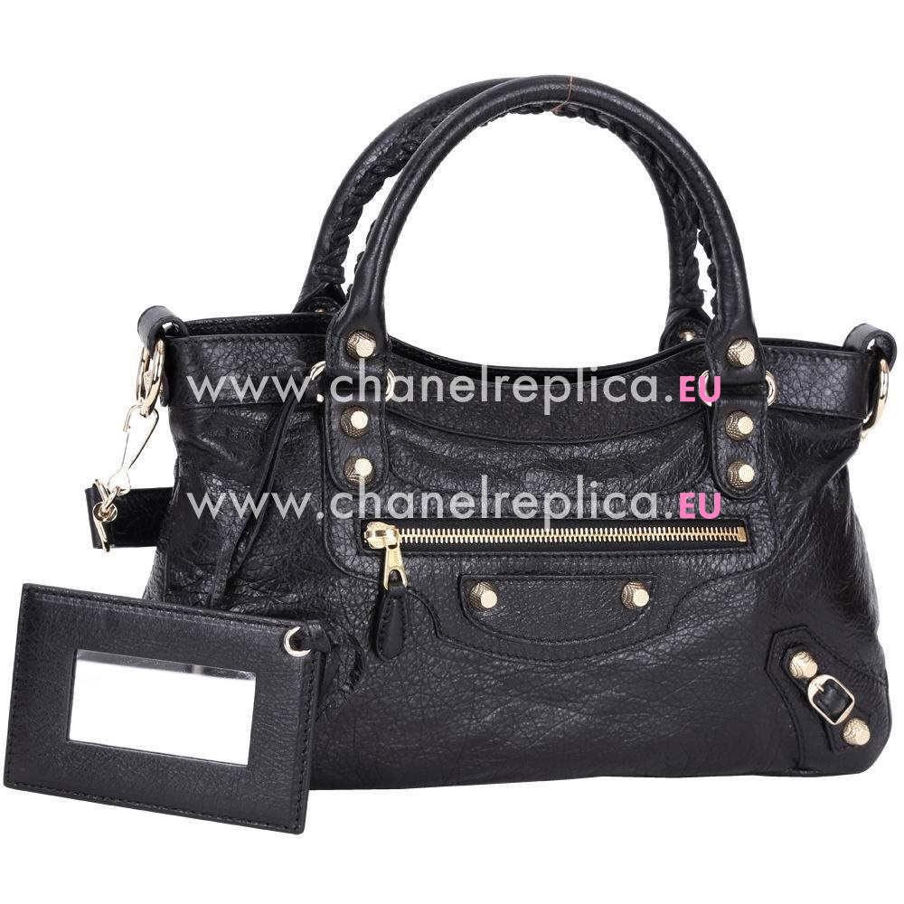 Balenciage Gaint 12 First Lambskin Gold hardware Bag Black B2055101