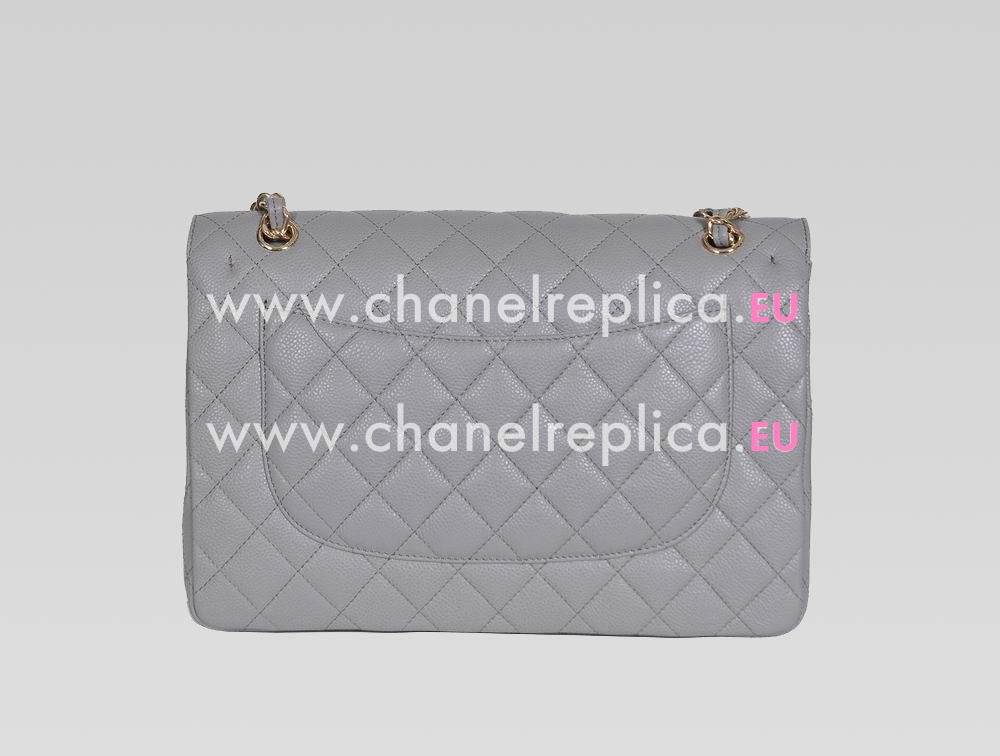 Chanel Caviar Jumbo Double Flap Bag Gray(Gold) A58600GLG