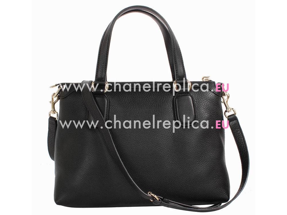 Gucci Soho Working Tote Calfskin Shoulder Bag Black G308362