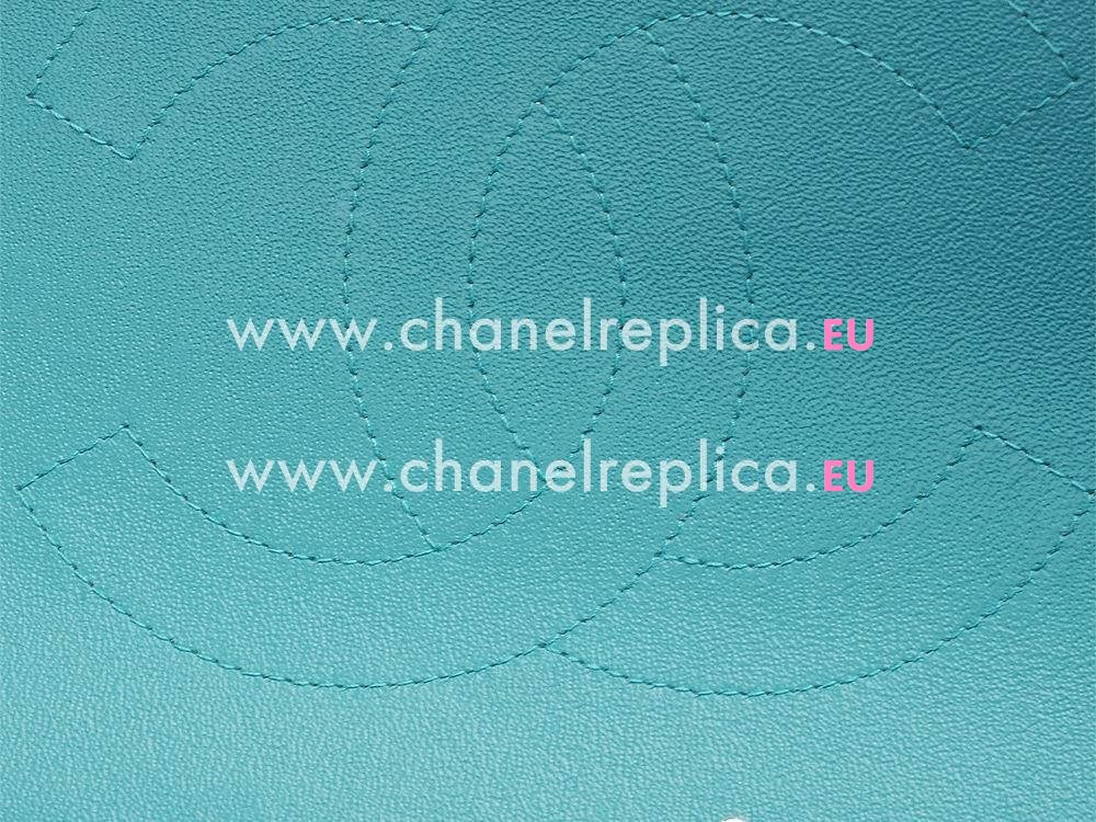 Chanel Lambskin Jumbo Coco Bag Blue Green (Silver) A58600BGS