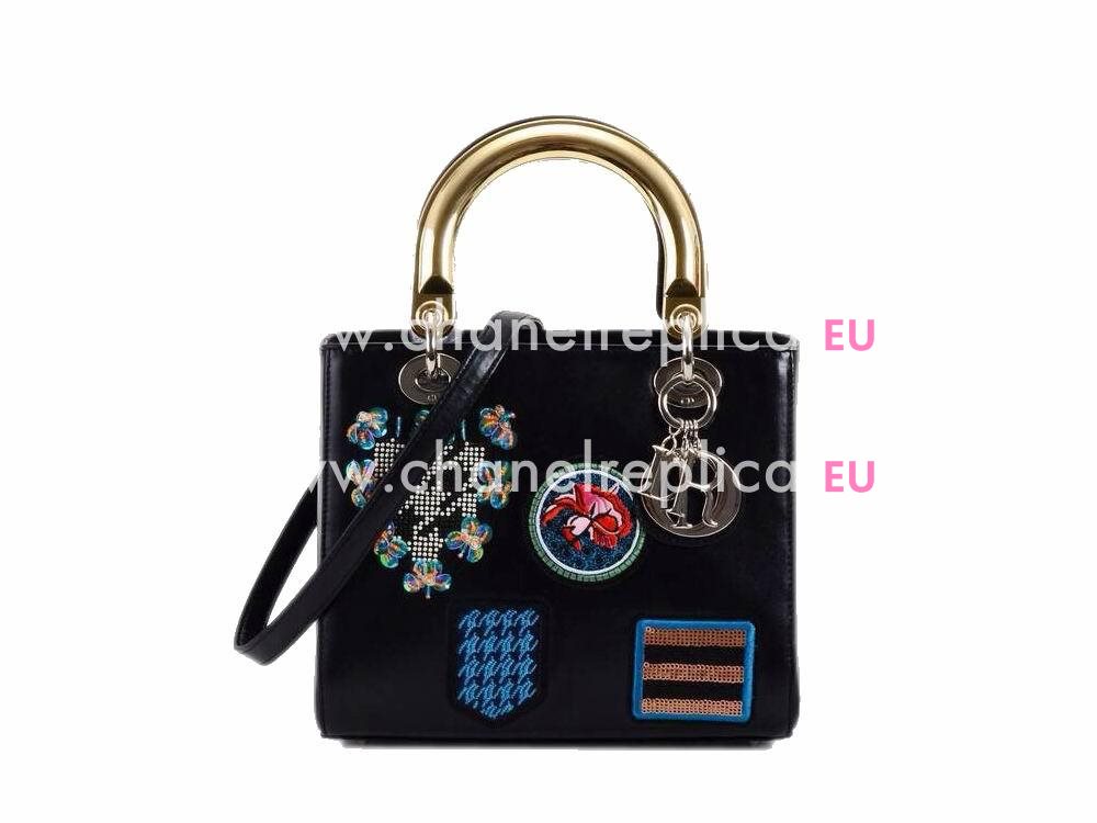 Lady Dior Lambskin With Medals Bag In Black 164844