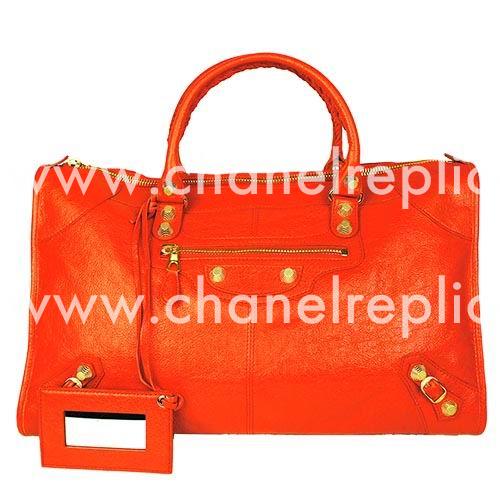 Balenciage Gaint 12 Work Lambskin Gold hardware Bag Orange B2055105