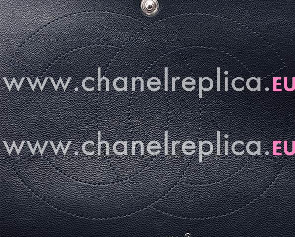 Chanel Calfskin Jumbo Size Bag Dark Blue(AantiQue Silver) A438196