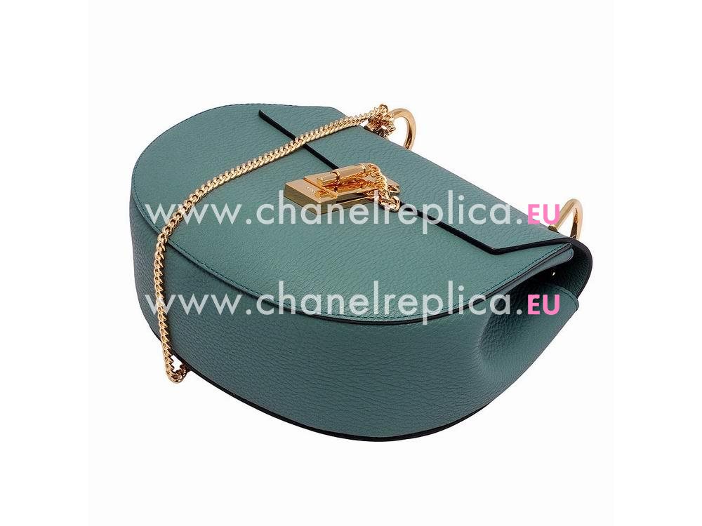 Chloe Drew Clemence Leather Golden Chain Bag Grayish Blue CH982809