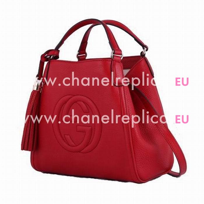 Gucci Soho GG Caviar Calfskin Bag Red G5594644