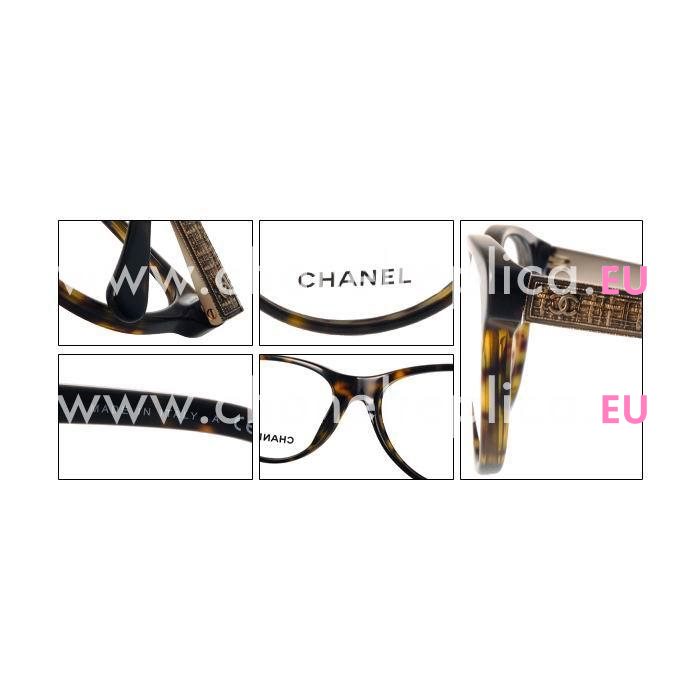 Chanel Classic Logo Amber Brown Frame CN3333 C714