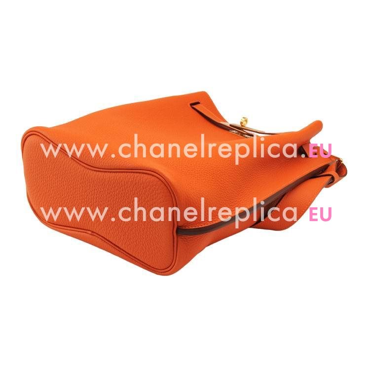 Hermes So Kelly 22 Orange Togo Leahter Handbag With Gold Hardware HS22TNG