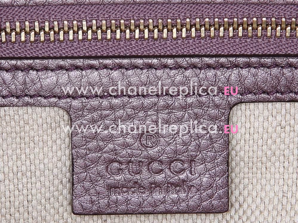 Gucci Soho GG Caviar Calfskin Bag Champagne Purple G282309