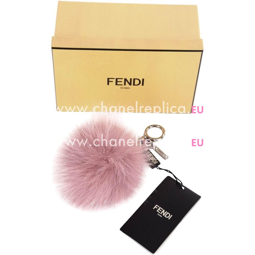 FENDI Pompon Bag Bugs The Fox Pendant Pink F6122809