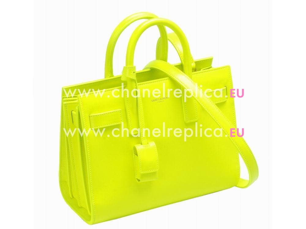 YSL SAC DE JOUR Calfskin Mini Tote Yellow YSL515303