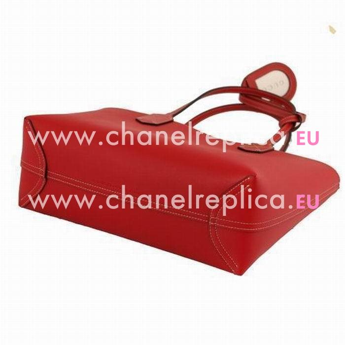Gucci Calfskin PVC Two Sided Tote Bag In Red G5594611