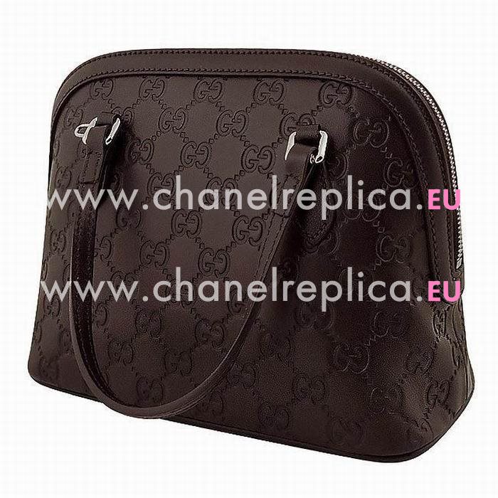 Gucci Emily Guccissima GG Calfskin Bag In Chocolate G559437