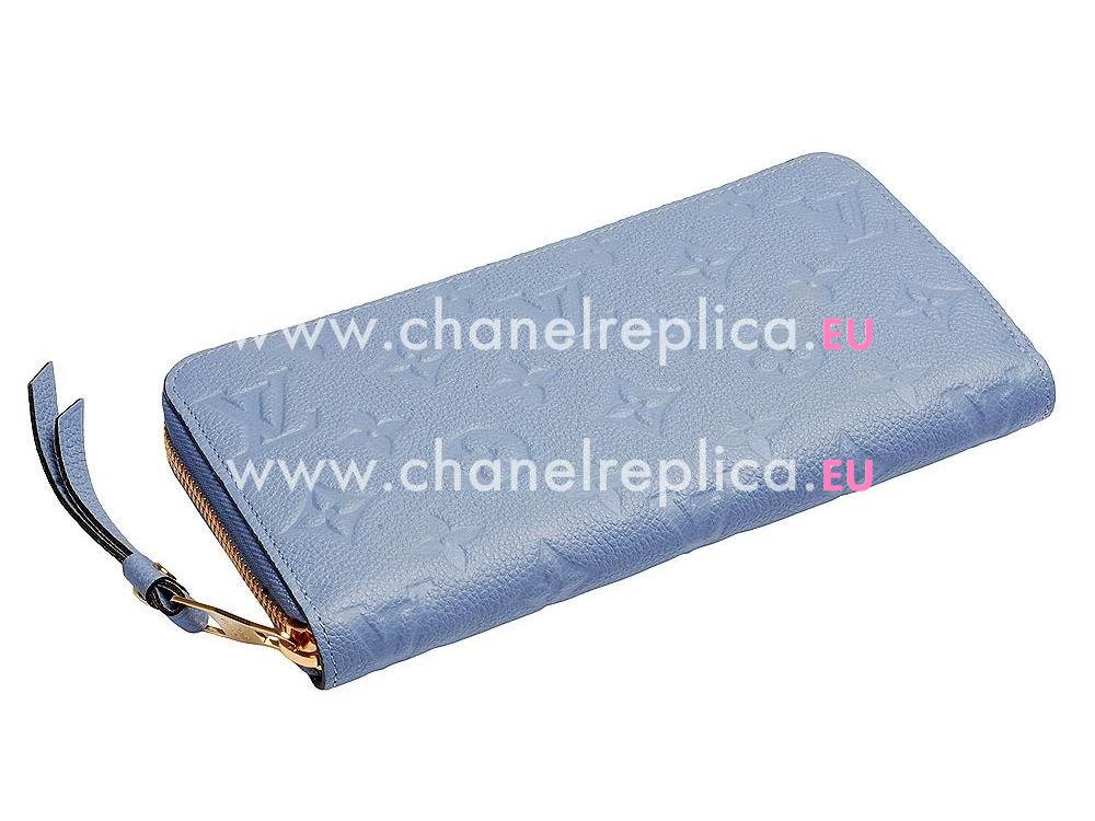 Louis Vuitton Monogram Empreinte Zippy Wallet Lilas M60570