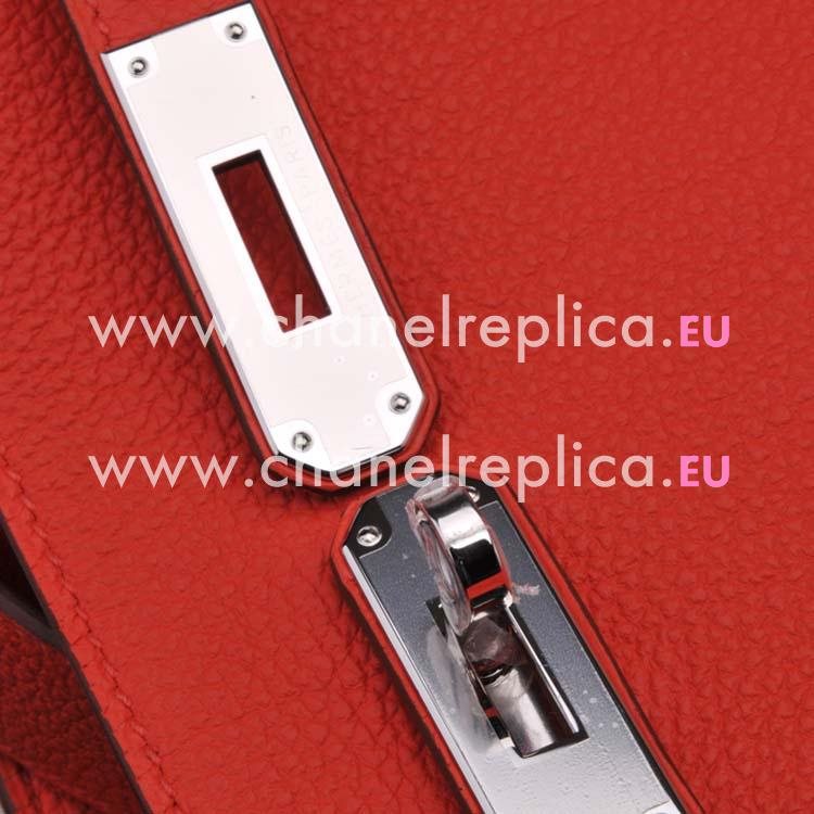 Hermes So Kelly 26 Capucine Togo Leather Handbag With Palladium Hardware HS26TTP
