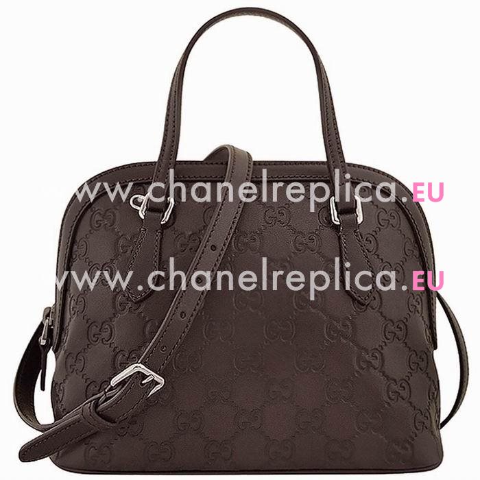 Gucci Emily Guccissima GG Calfskin Bag In Chocolate G559437