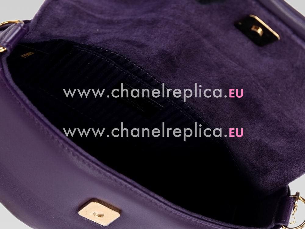 FENDI Mia Napa Lambskin Mini Chain Bag Purple F454300