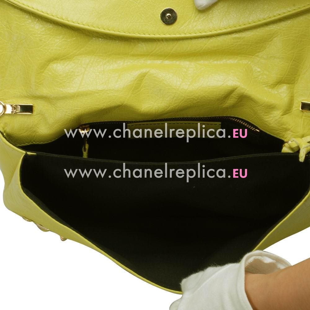 Balenciage Gaint 12 Envelope Lambskin Gold hardware Bag Lemon Yellow B5125794