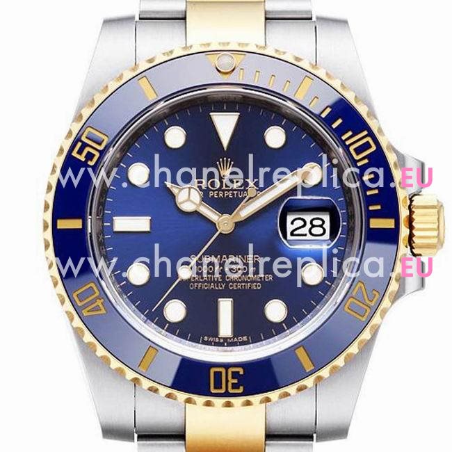 Rolex Submariner Automatic 40mm 18K Gold Stainless Steel Watch Blue R7030703