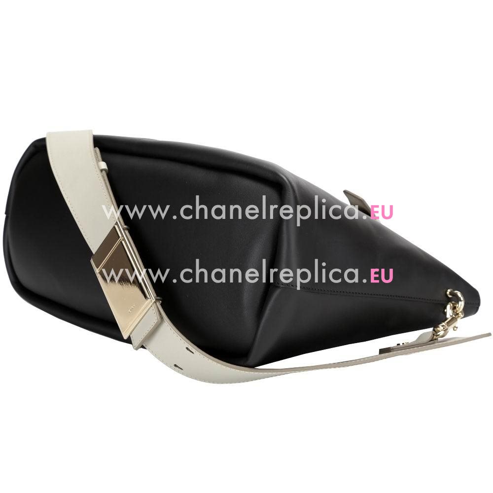 Chloe Baylee Calfskin Hand Bag In Black/Gray C5369050