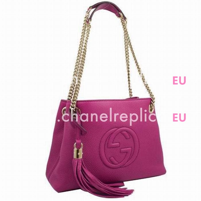 Gucci Soho GG Calfskin Bag Peach Red G5594648