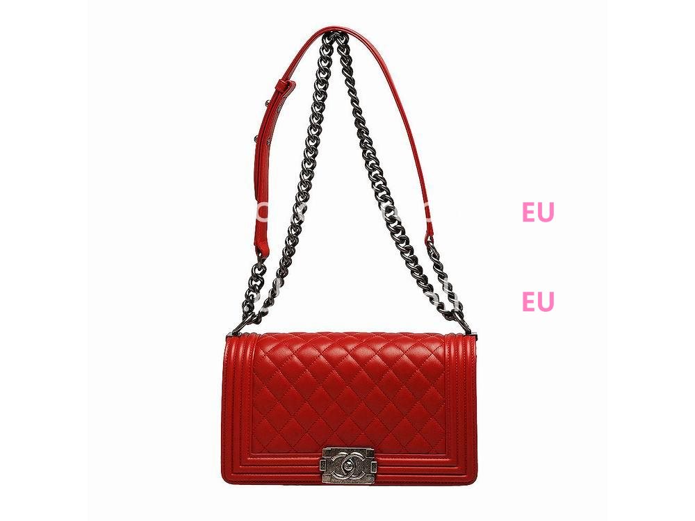 Chanel Lambskin 2.55 Reissue Boy Bag Red A56735