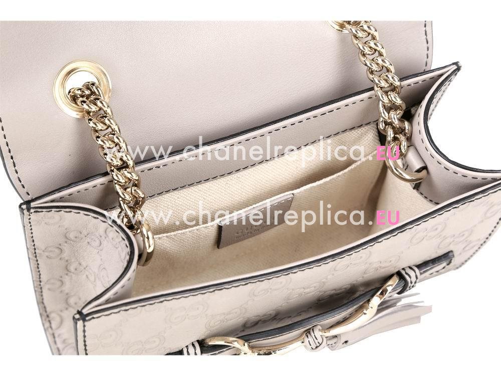Gucci Emily Guccissima Calfskin Bag In Gray G596779
