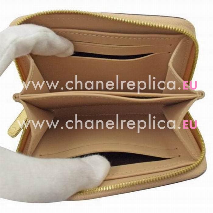 Louis Vuitton Classic Monogram Embossed Patent Leather Zipper Coin Purse Dune M90203