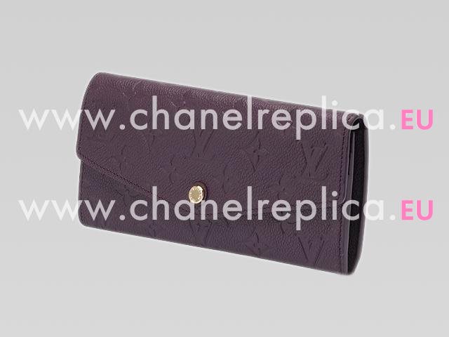 Louis Vuitton Monogram Empreinte Clrieuse Wallet Purple M60300