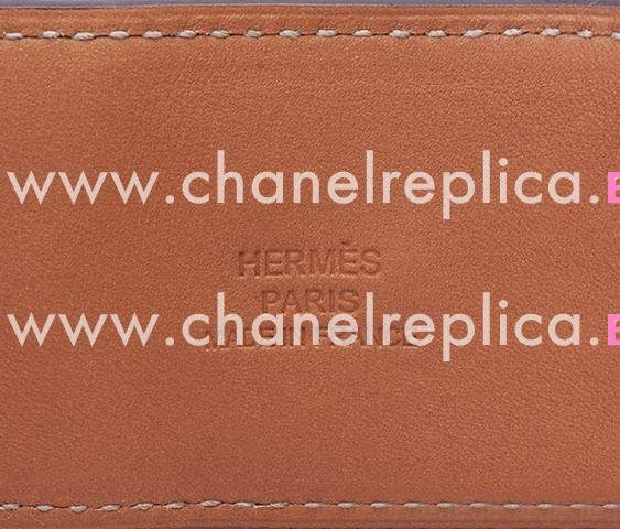 Hermes Goat Skin Collier De Chien Rivets of Metal Bracelet Peach-Red&Silver HE54789