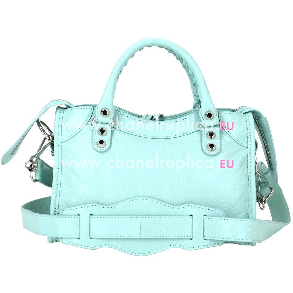 Replica Balenciage City Lambskin Silvery hardware Classic Mini Bag Water Green B2055040