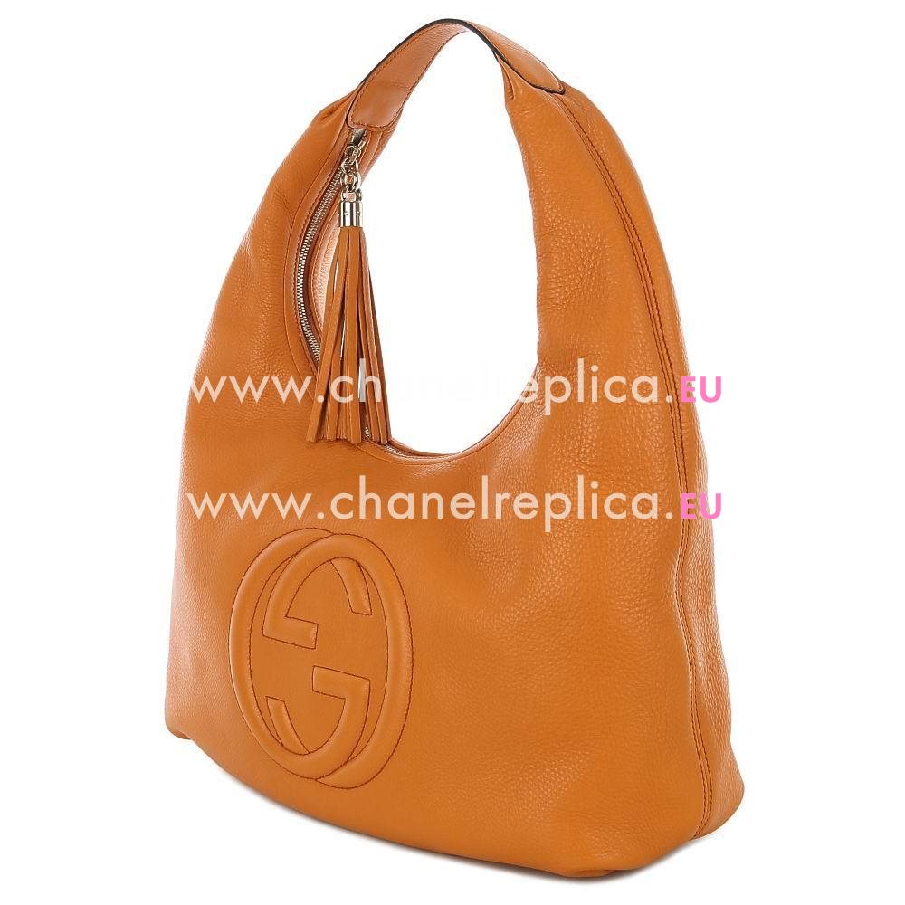 Gucci Soho GG Caviar Calfskin Bag Orange G5623523