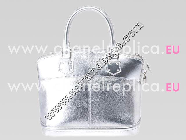 Louis Vuitton Suhali Patent Leather Lockit Pm Silver M95541