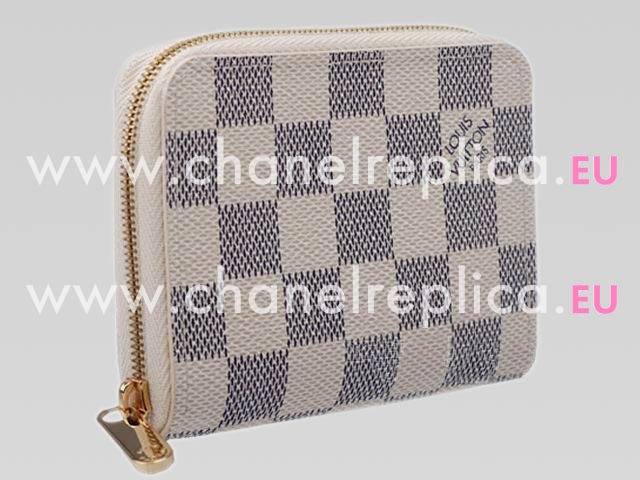 Louis Vuitton Damier Azur Canvas Zippy Coin Purse N63069