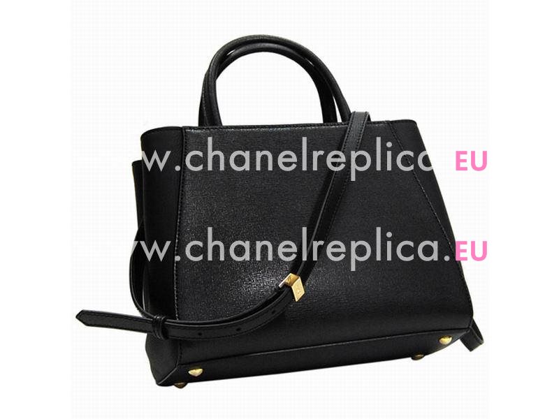 Fendi Petite 2Jours Cowhide Hand/shouldbag Black F508680