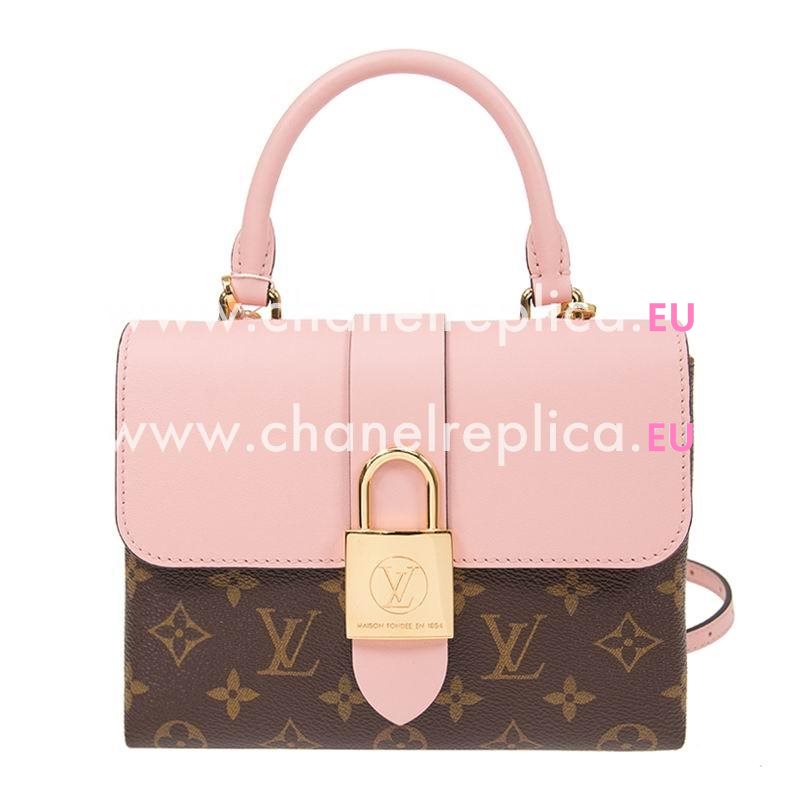 Louis Vuitton Rose Poudre Pink Smoothly Cowhide Leather Monogram Canvas Locky BB M44080