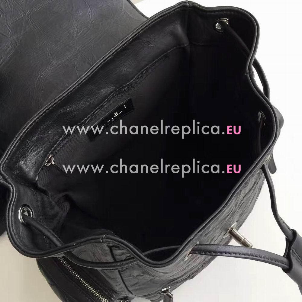 CHANEL 2017 New Style Goatskin Gold Chain Shoulder Bag in Black C6121201
