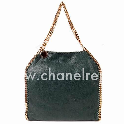 Stella McCartney Falabella Tote Medium Gold Chain Bag Dark Green S838661