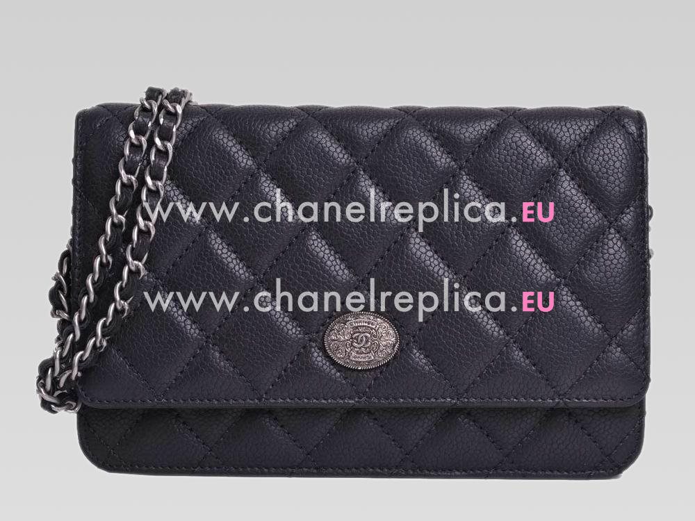Chanel Caviar Woc Bag Anti-Silver Crossbody Black A69366