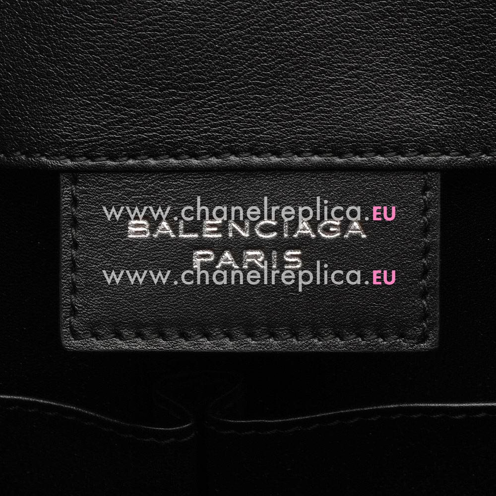 Balenciage Papier Office Lambskin Silvery hardware Bag Black B20558073