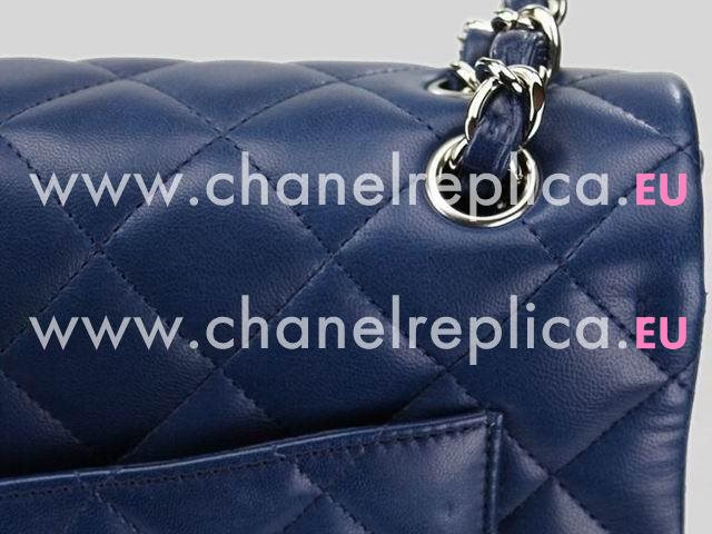 Chanel Marine Lambskin Flap Bag In Navy Blue(Silver) A47600-93925