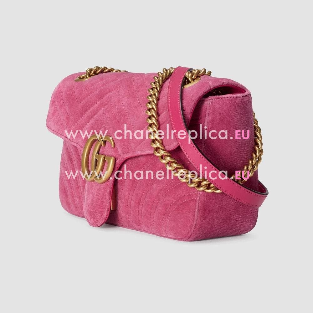 Gucci GG Marmont Chevron velvet shoulder bag 443497 K4D2T 5532